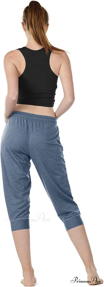 French Terry Jogger Lounge Sweatpants - Active Capri Pants - Image 15