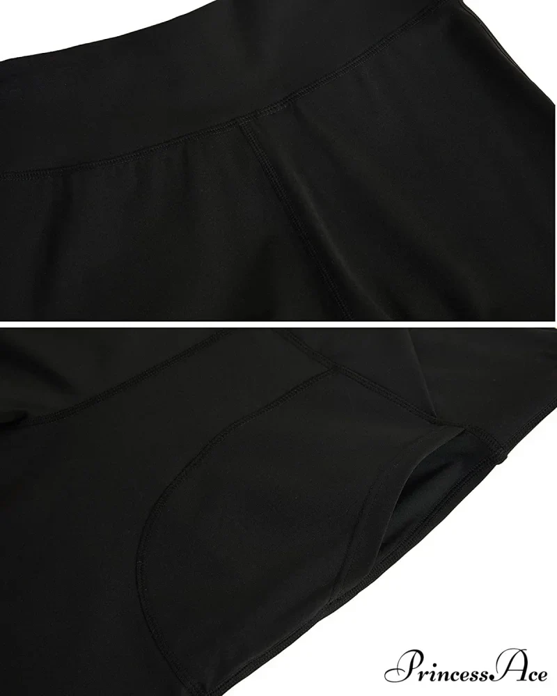 Capri Yoga Pants Cross High Waisted Cropped Slit Flared Ruffle Bottom - Image 4