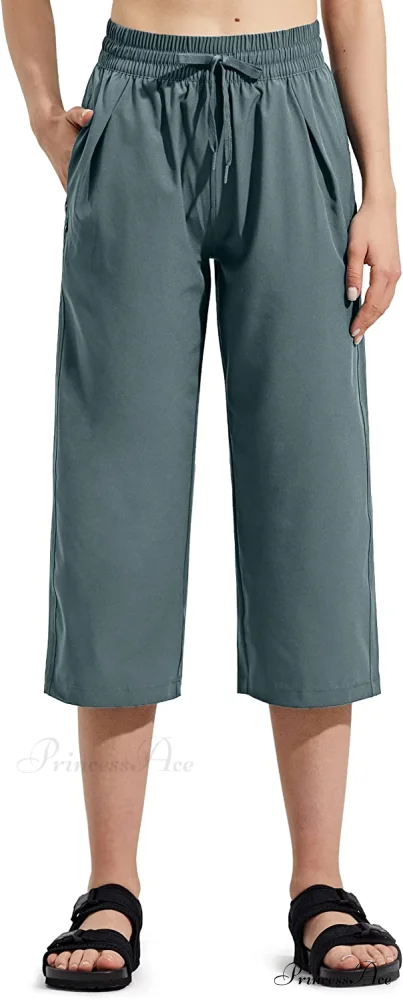 Capri Pants Wide Leg Lightweight Quick Dry Comfy Lounge Sweatpants - Image 13