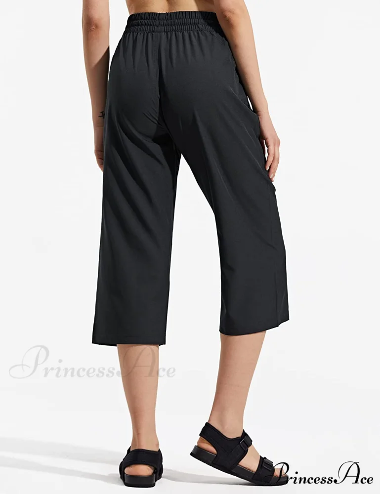 Capri Pants Wide Leg Lightweight Quick Dry Comfy Lounge Sweatpants - Image 2