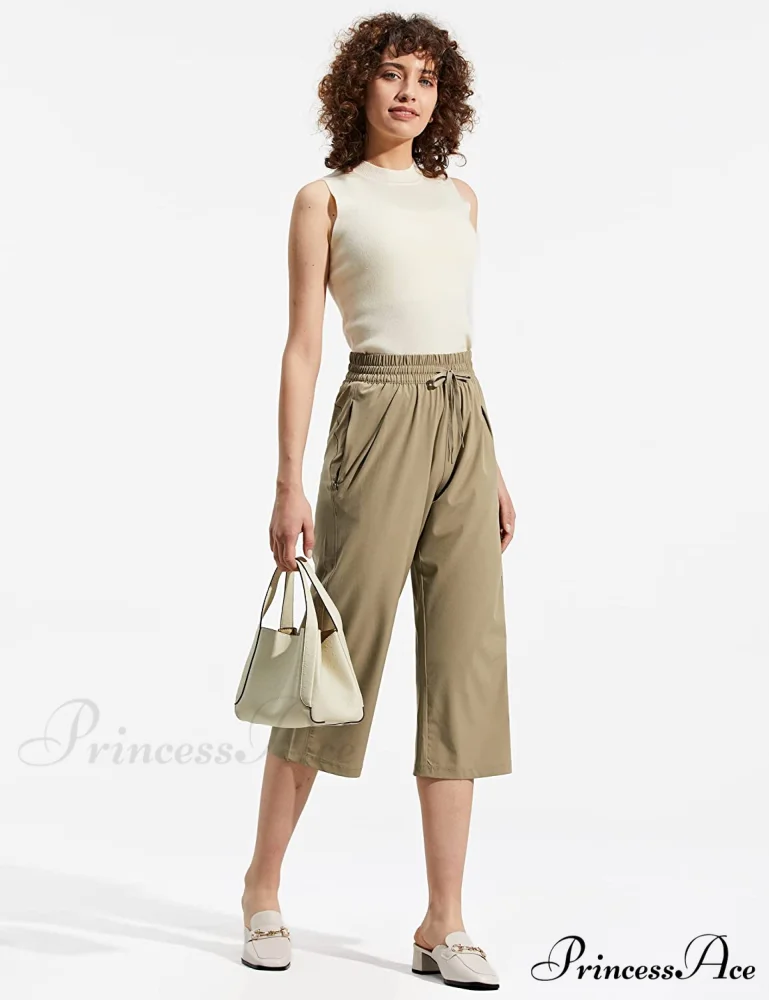 Capri Pants Wide Leg Lightweight Quick Dry Comfy Lounge Sweatpants - Image 6