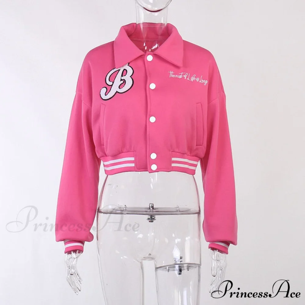 Varsity Baseball Cropped Jacket - Image 2