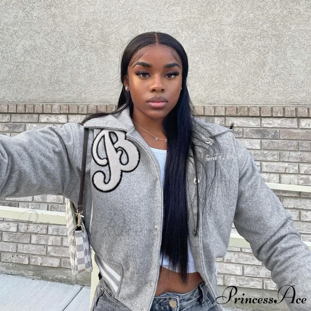 Varsity Baseball Cropped Jacket - Image 4