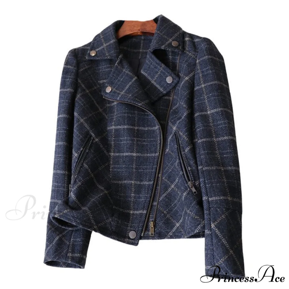 Chic Short Plaid Jackets - Image 3