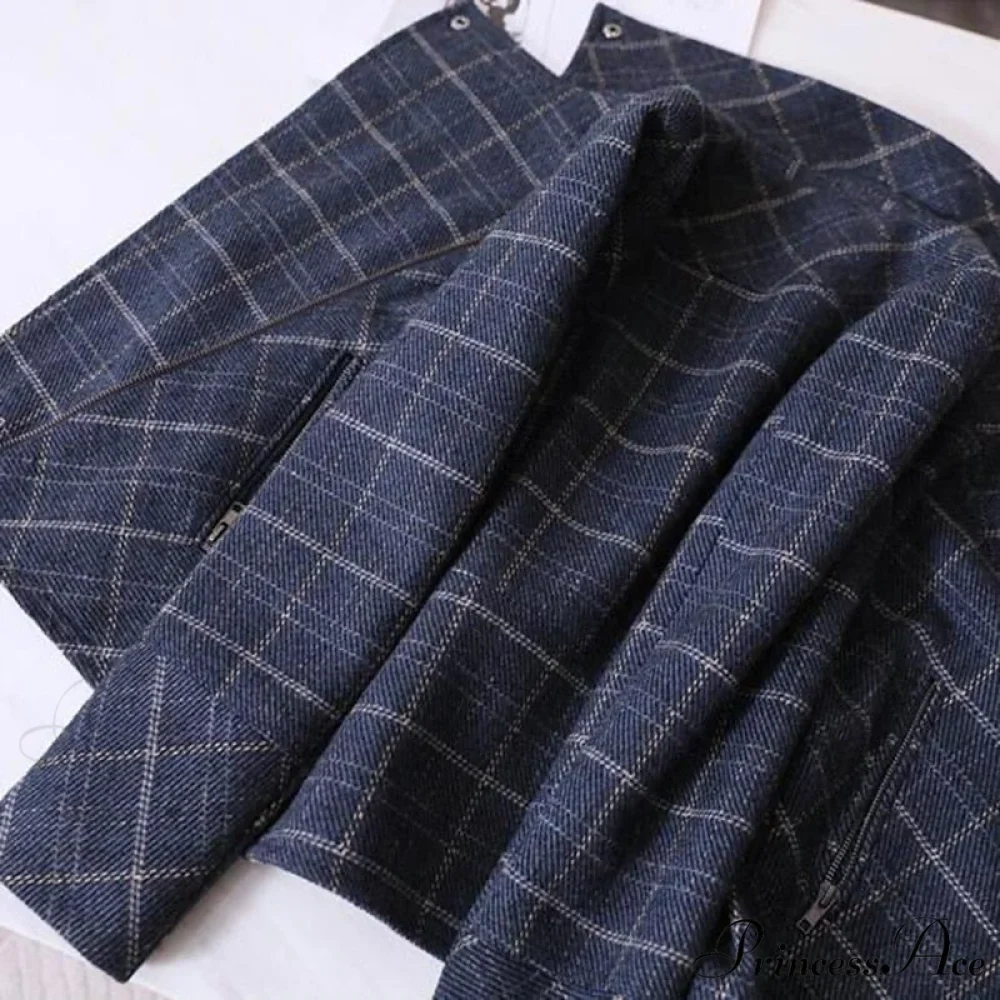 Chic Short Plaid Jackets - Image 4