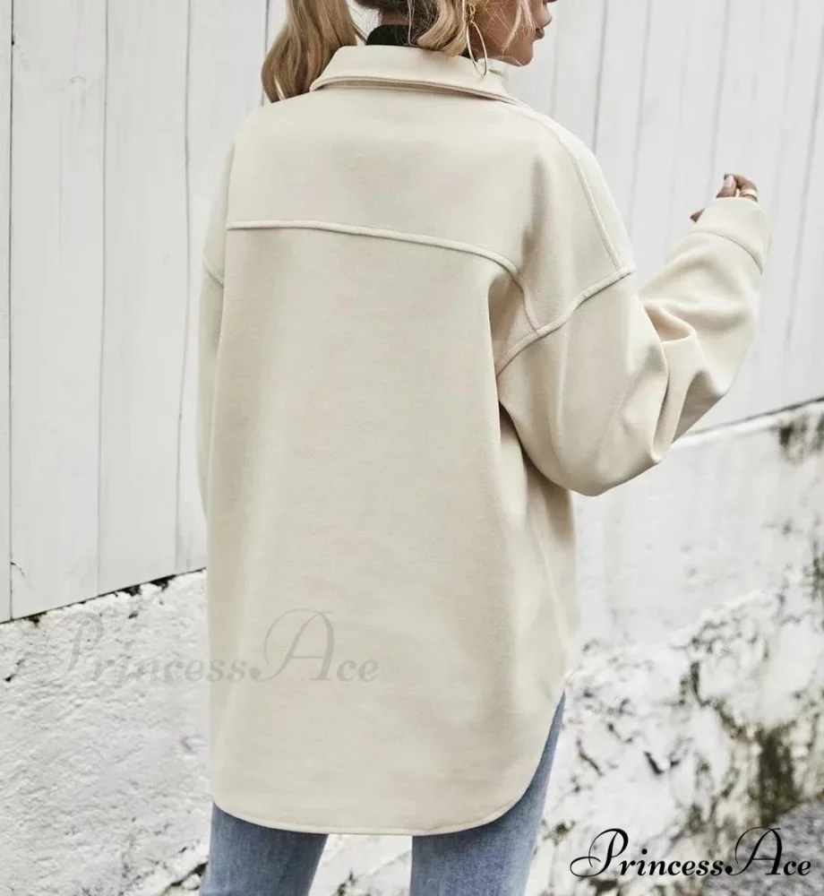Office Lady Vintage Pockets Trench Jacket - Image 2