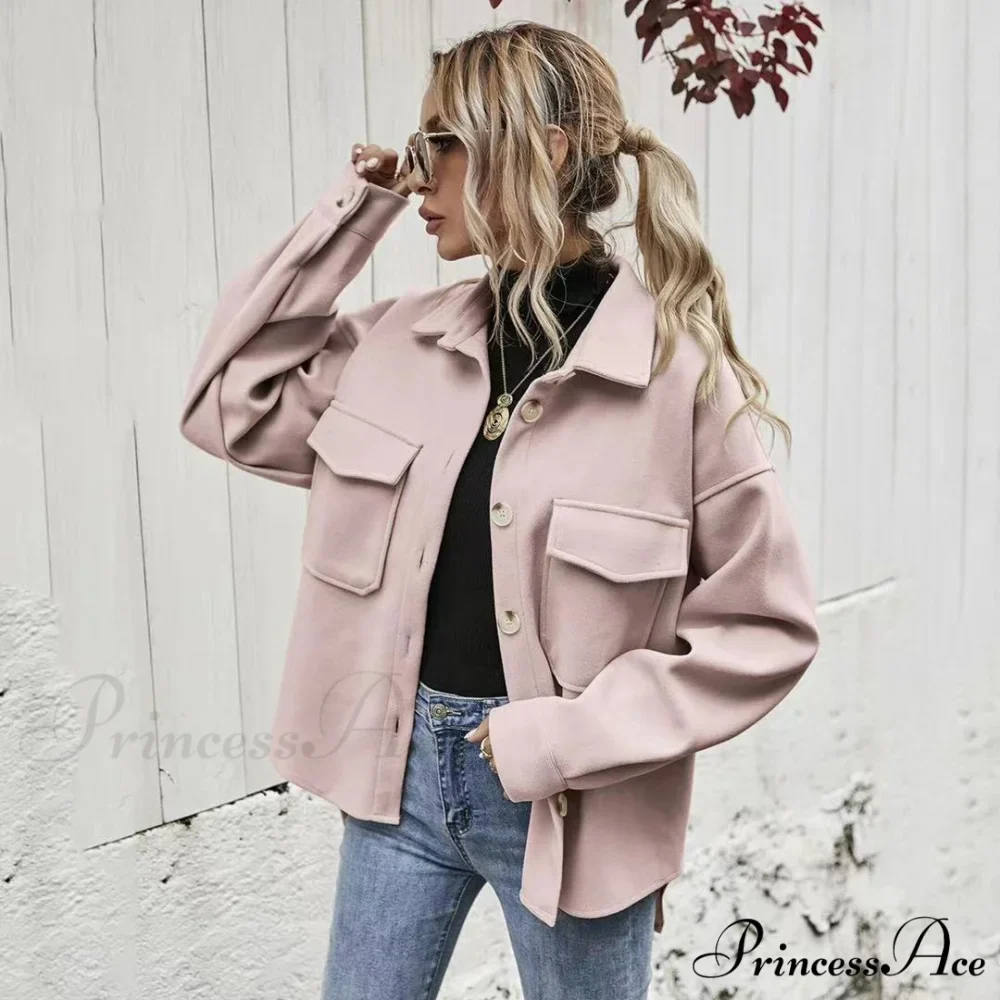Office Lady Vintage Pockets Trench Jacket - Image 4