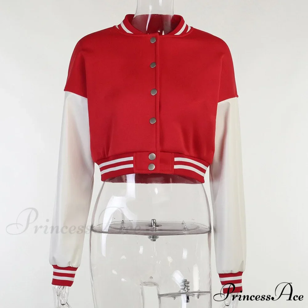Stitching Letters Embroidery Baseball Uniform Jacket - Image 13