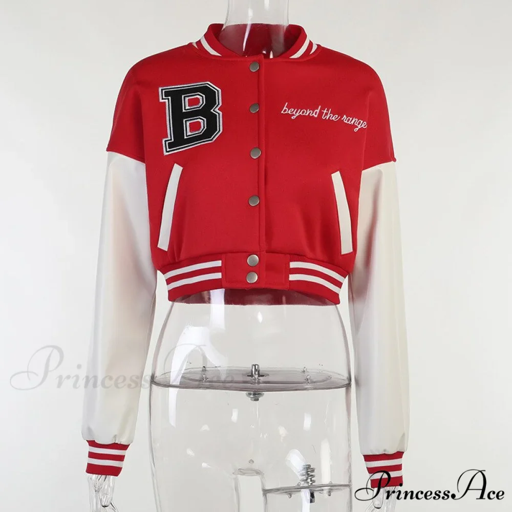 Stitching Letters Embroidery Baseball Uniform Jacket - Image 14