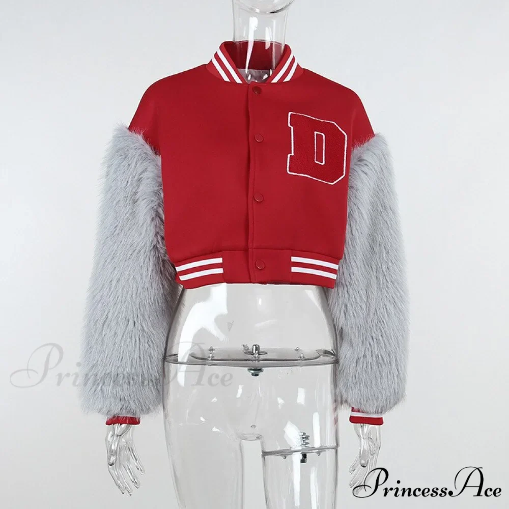 Stitching Letters Embroidery Baseball Uniform Jacket - Image 15