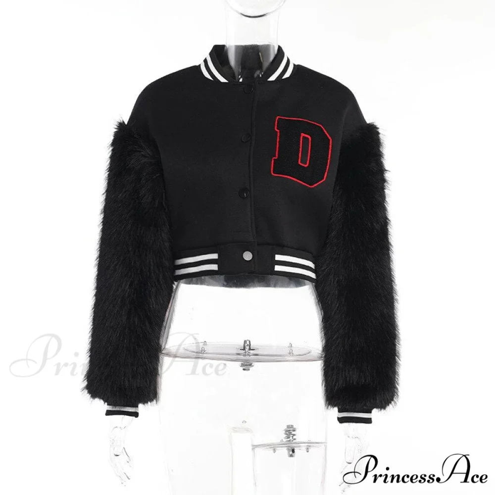 Stitching Letters Embroidery Baseball Uniform Jacket - Image 16