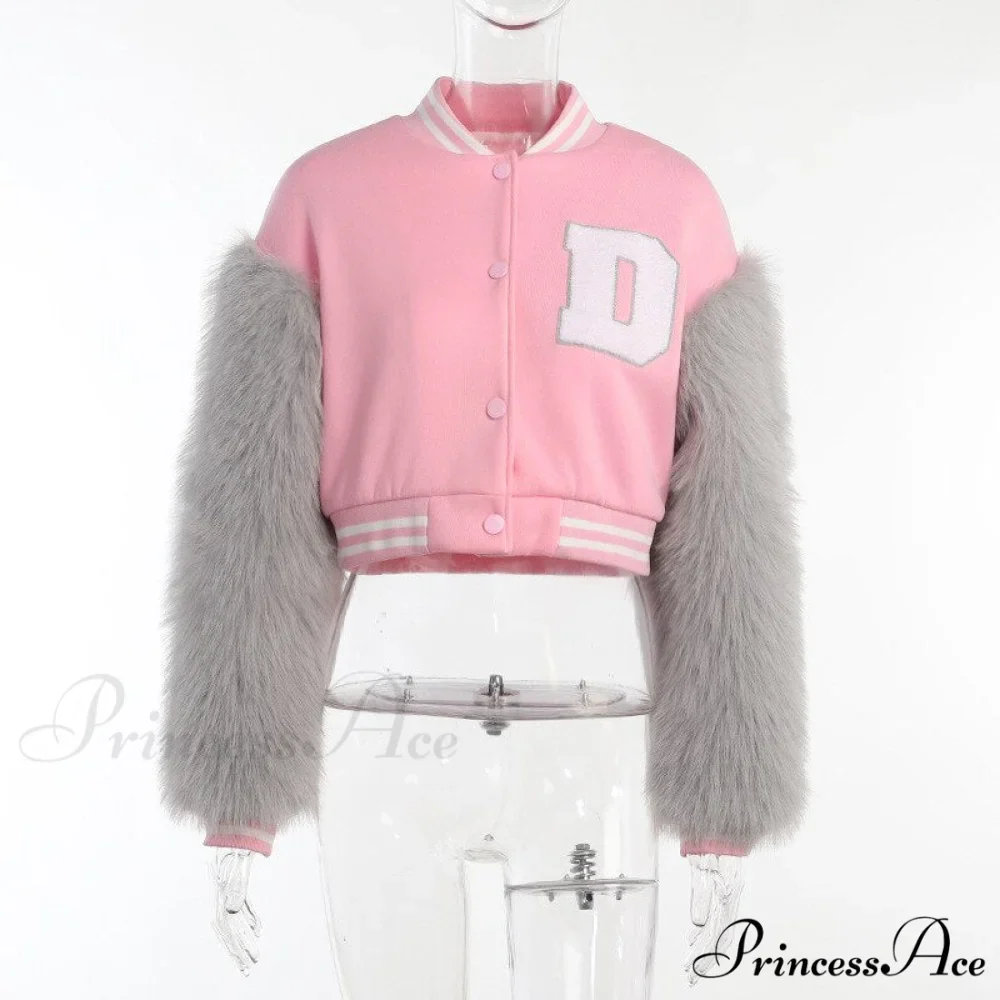 Stitching Letters Embroidery Baseball Uniform Jacket - Image 17