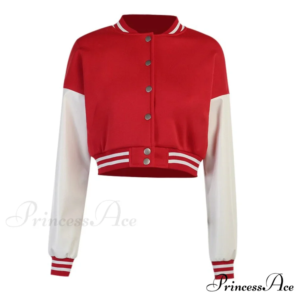 Stitching Letters Embroidery Baseball Uniform Jacket - Image 5