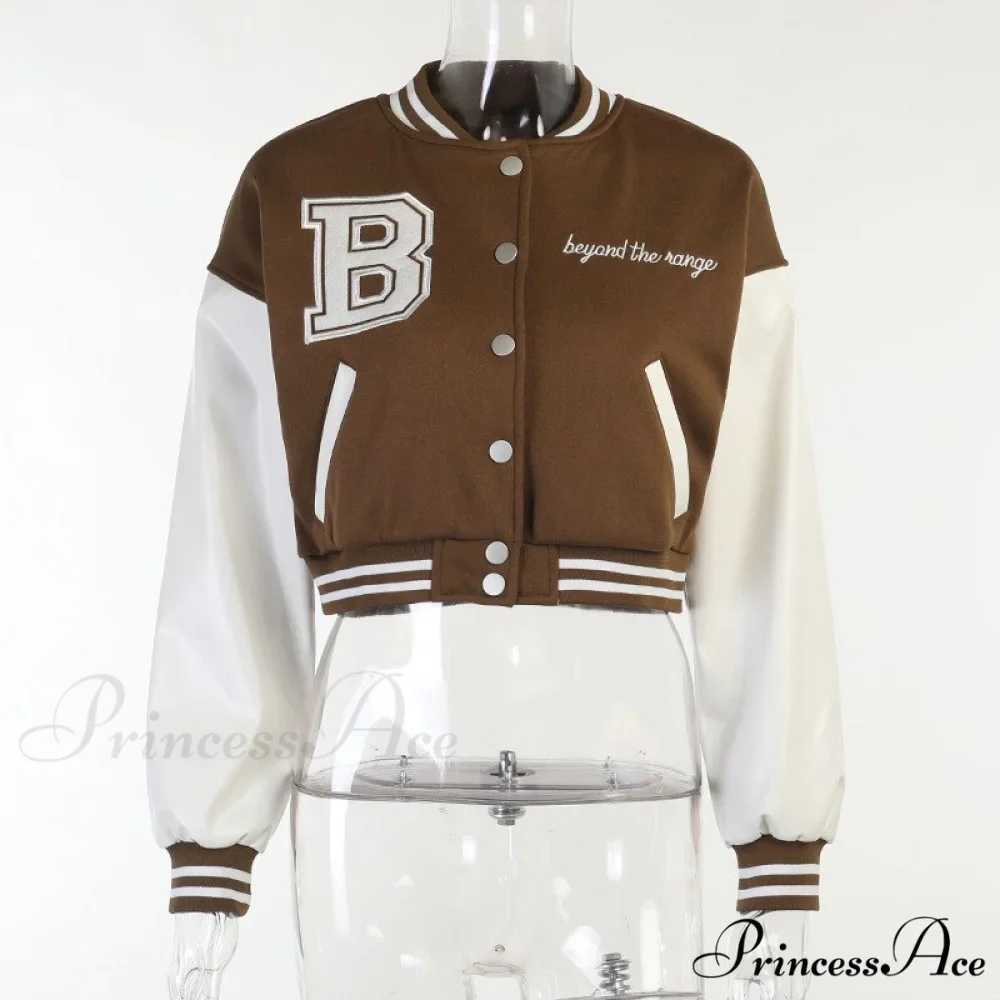Stitching Letters Embroidery Baseball Uniform Jacket - Image 8