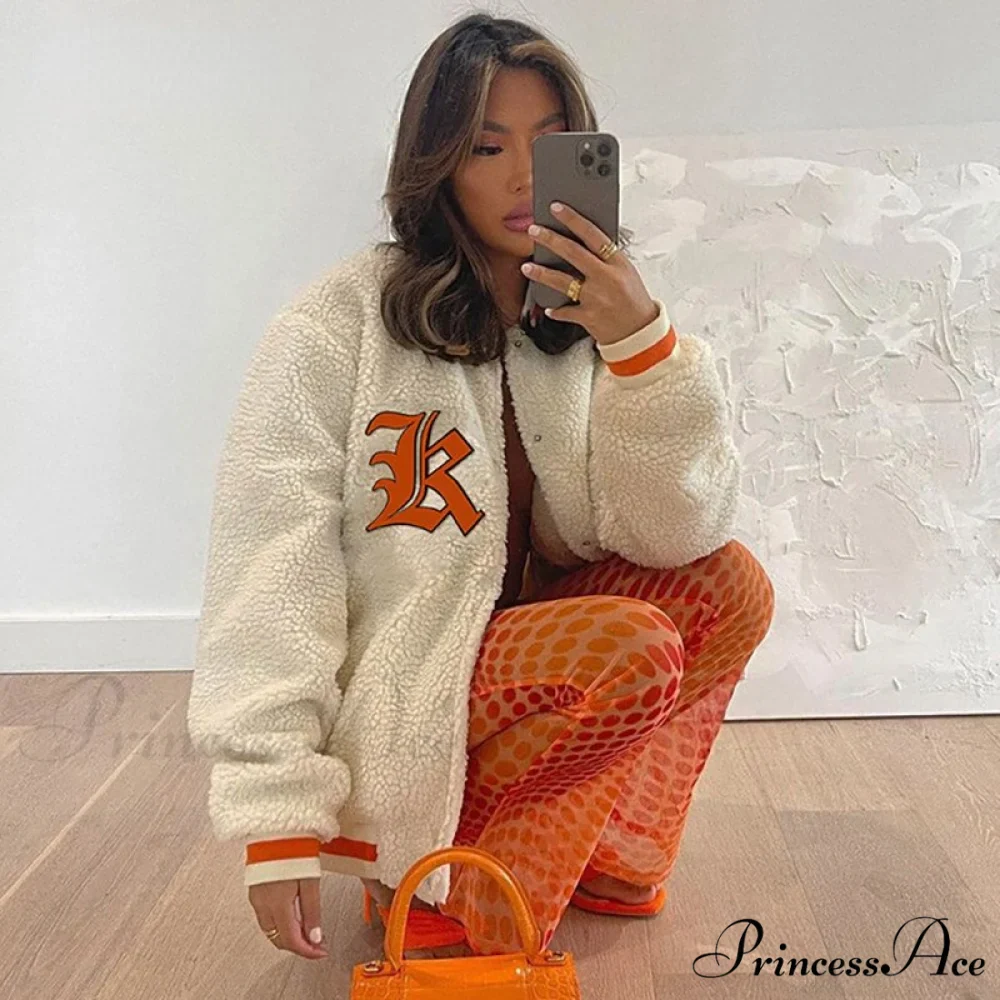 Y2k Green Print Fashion Baseball Jacket - Image 8