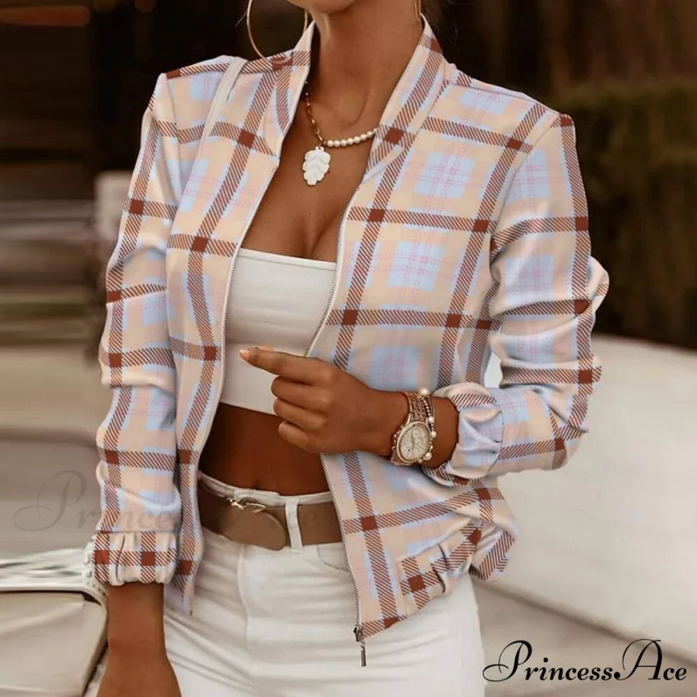 Flower Print Long Sleeve Bomber Jacket - Image 5