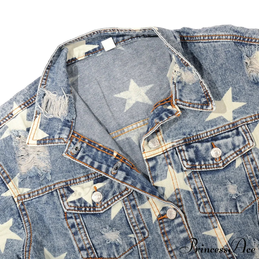 Oversized Blue Denim Jacket - Image 4
