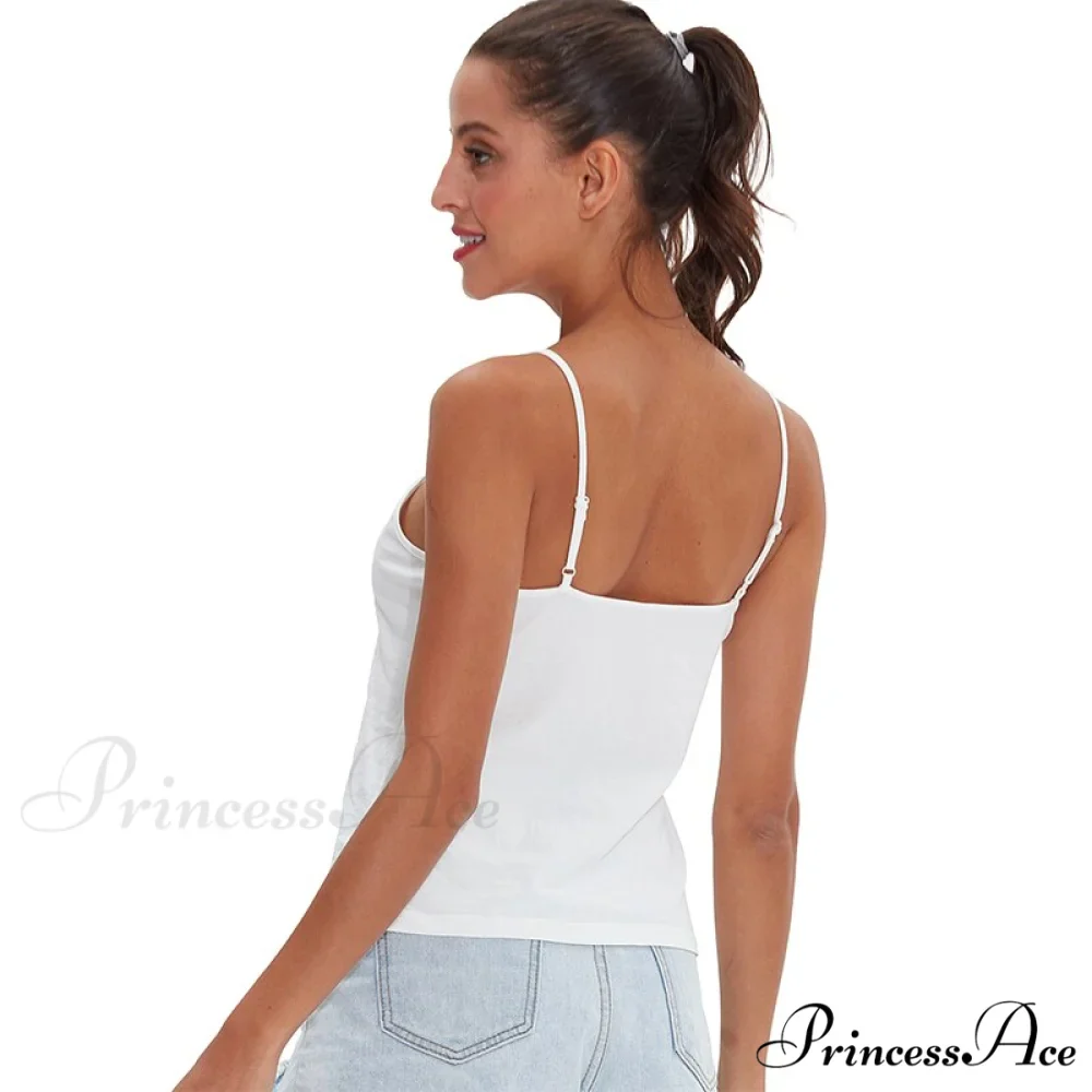 Casual Soft Elastic Cotton Lace Tank Tops - Image 5
