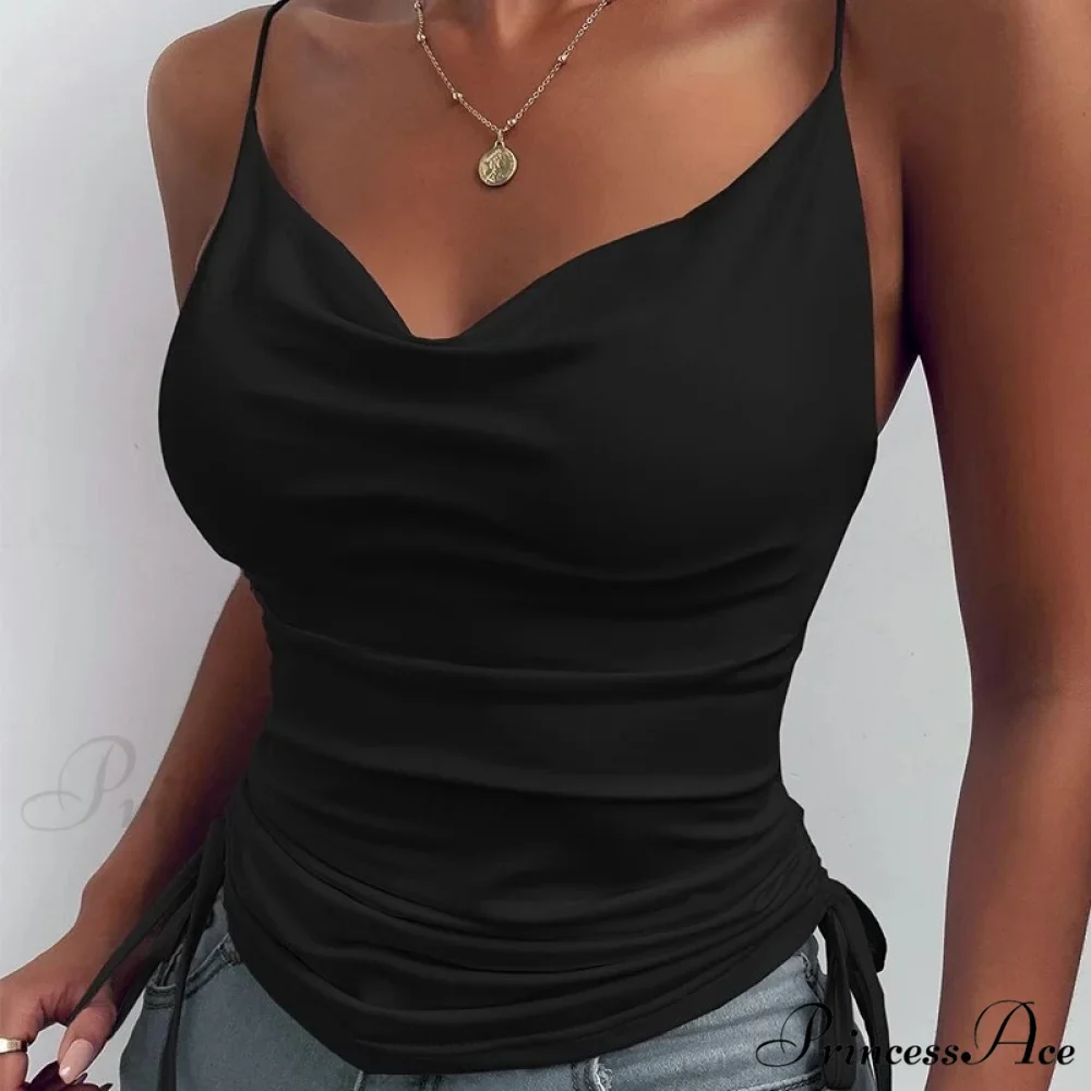 Satin Thin Solid Y2k Camis - Image 3