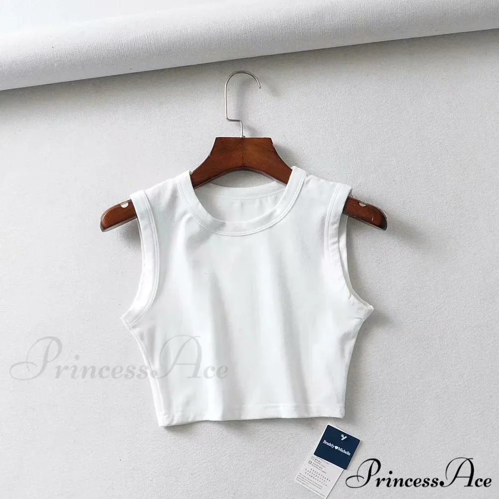 White Cute Short Crop Tops - Image 10