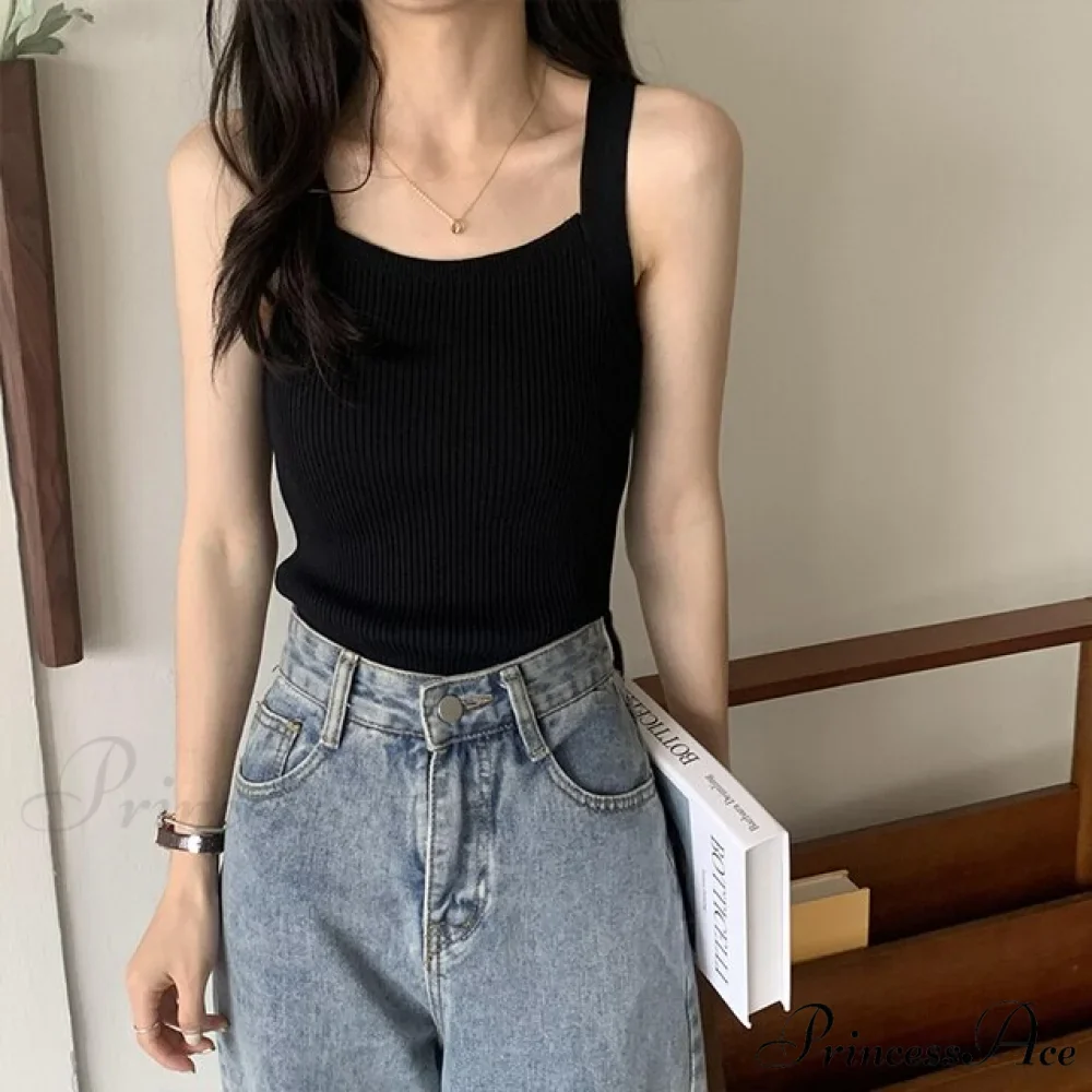 Plain Knitted Tank Tops - Image 11