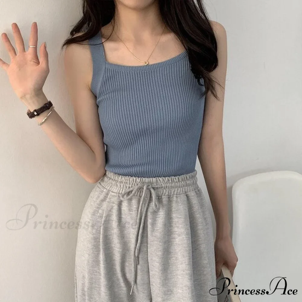 Plain Knitted Tank Tops - Image 7