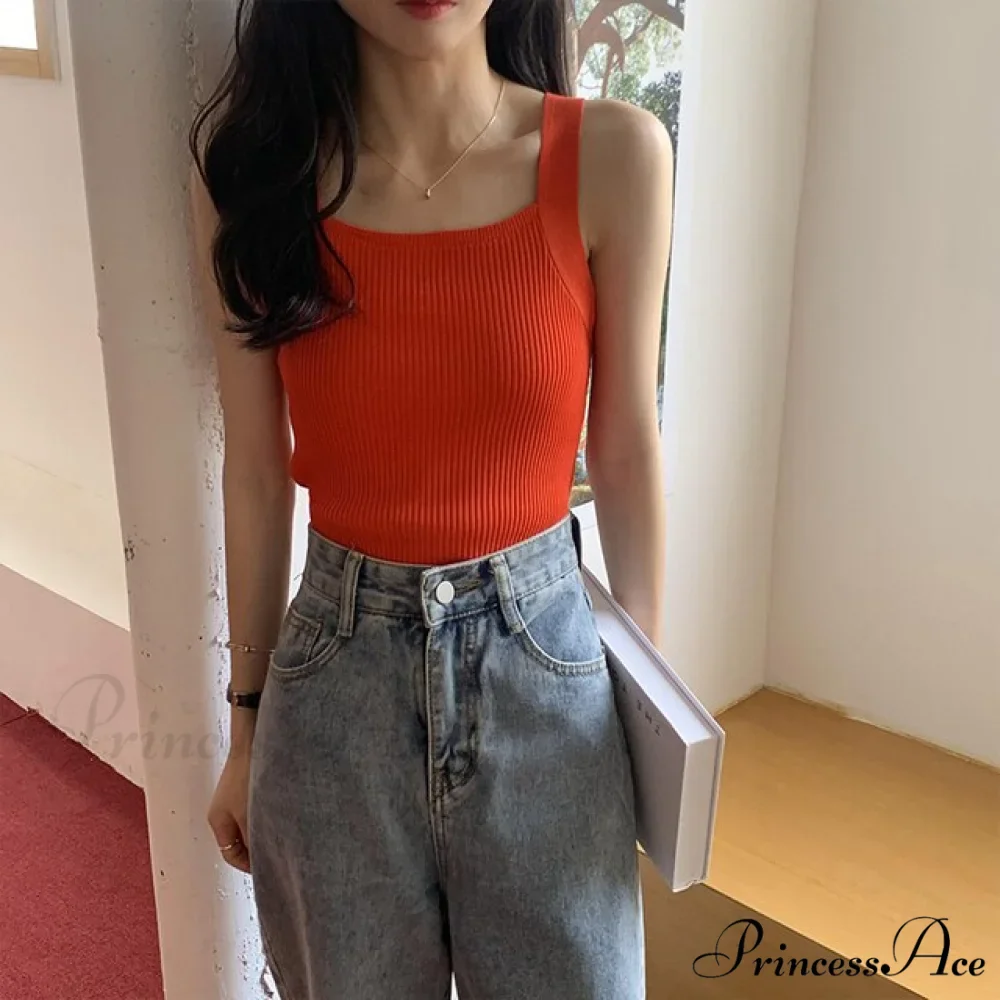 Plain Knitted Tank Tops - Image 9