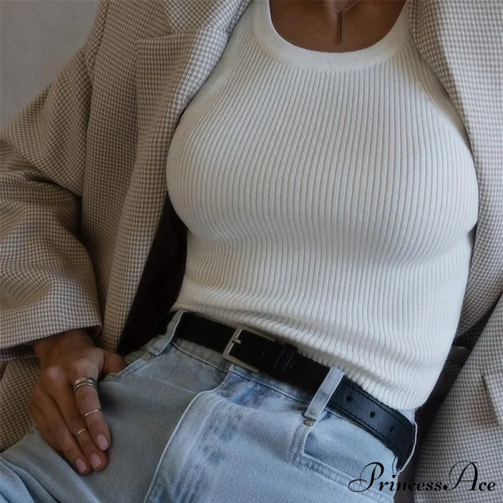 Y2K Sleeveless Knitted Crop Tops - Image 6