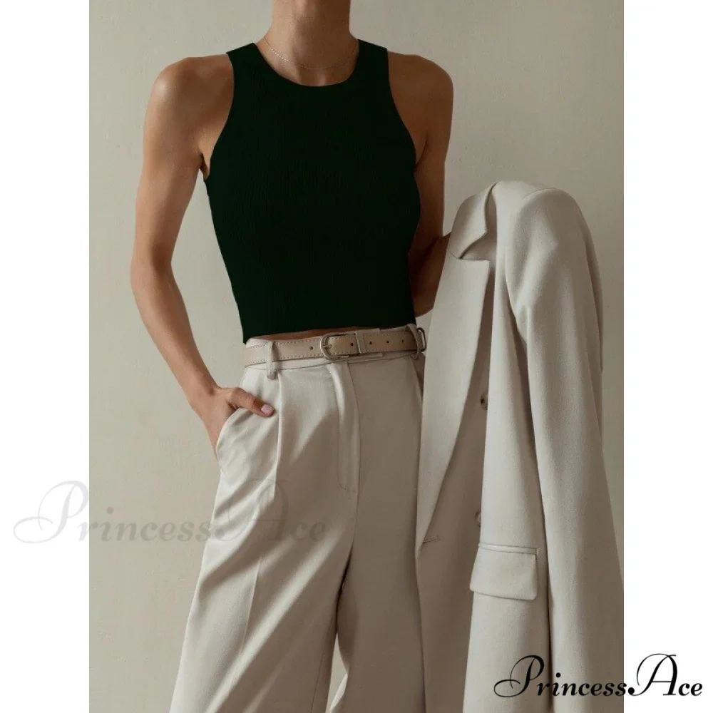 Y2K Sleeveless Knitted Crop Tops - Image 7