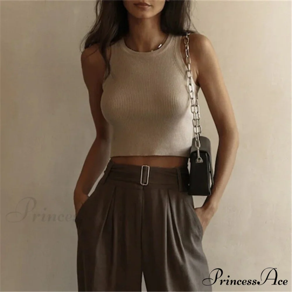 Y2K Sleeveless Knitted Crop Tops - Image 9