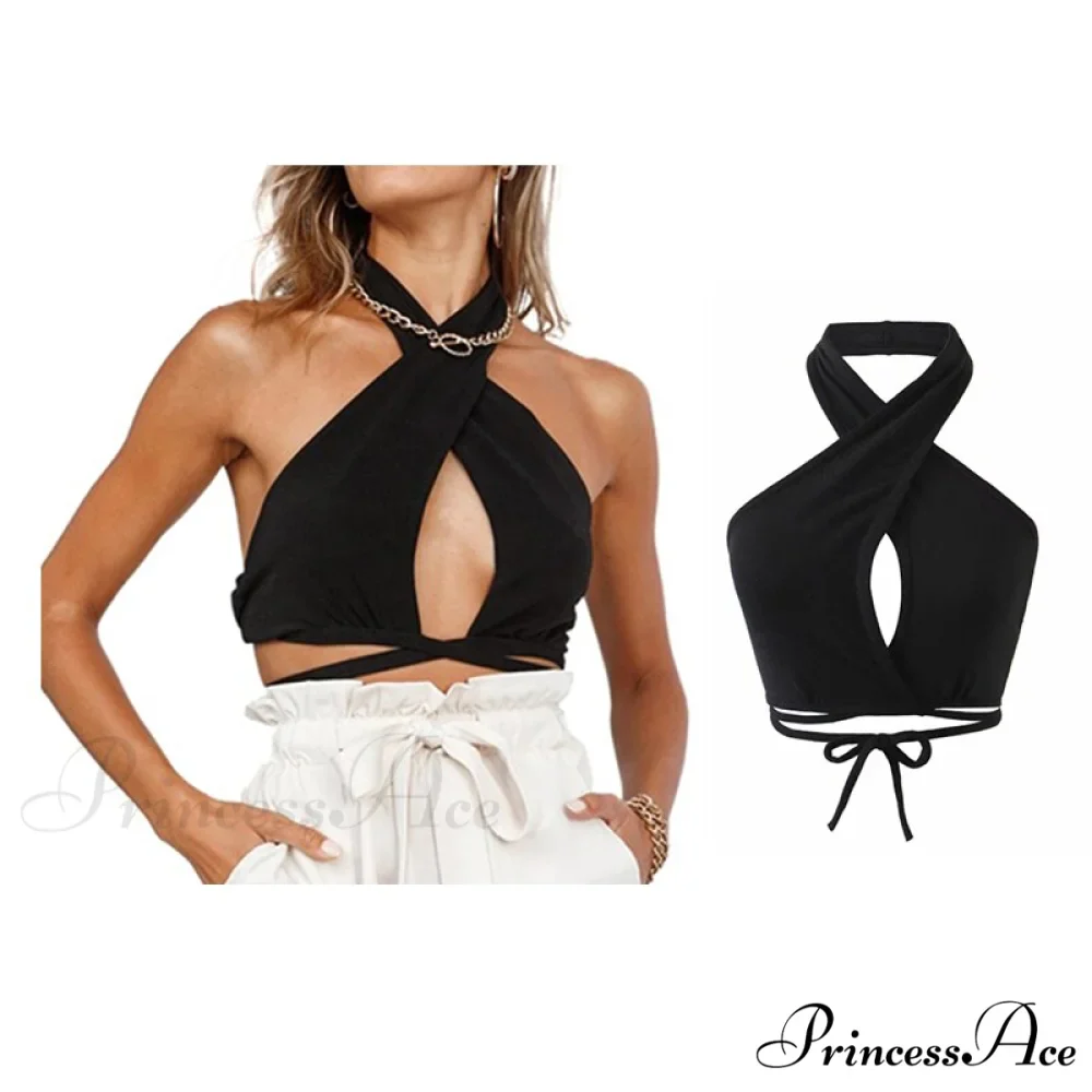 Backless Sleeveless Spaghetti Strap Halter Camis - Image 10