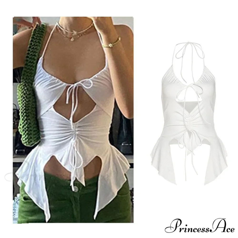 Backless Sleeveless Spaghetti Strap Halter Camis - Image 15