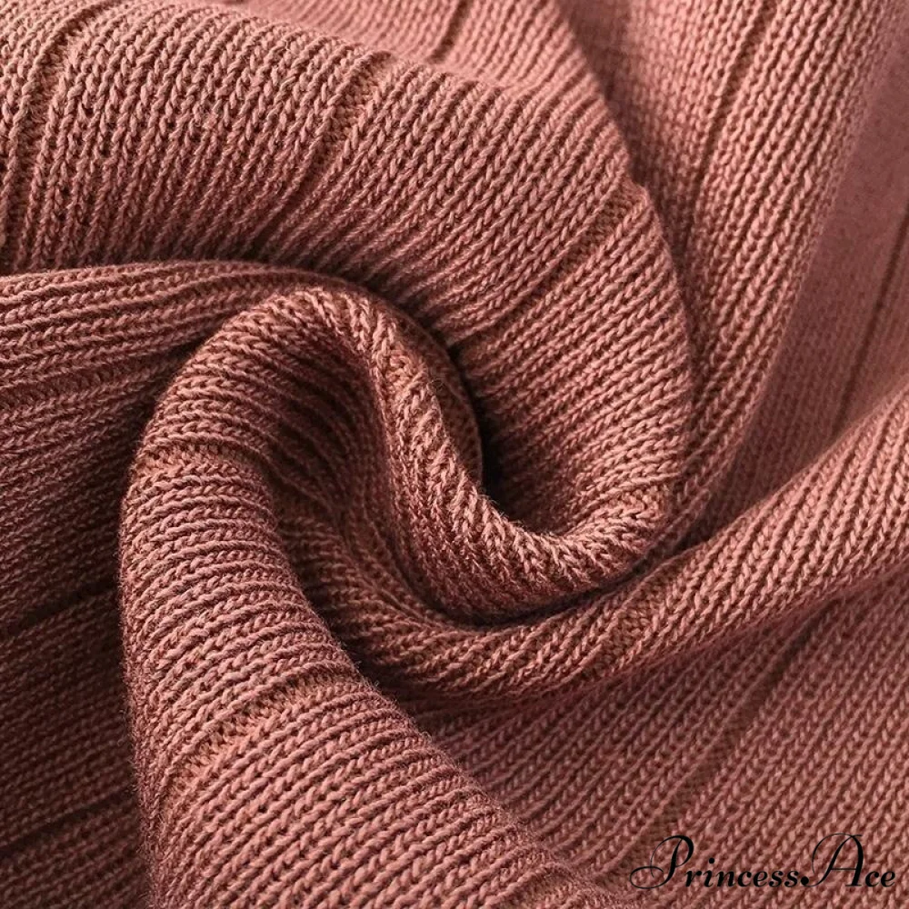 Multi-color Solid Basic Knitting Tops - Image 5