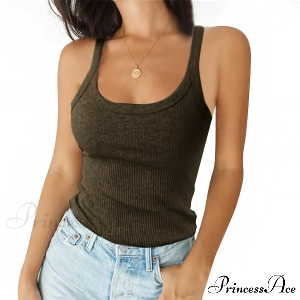O Neck Knittrf Sleeveless Basic Top - Image 10