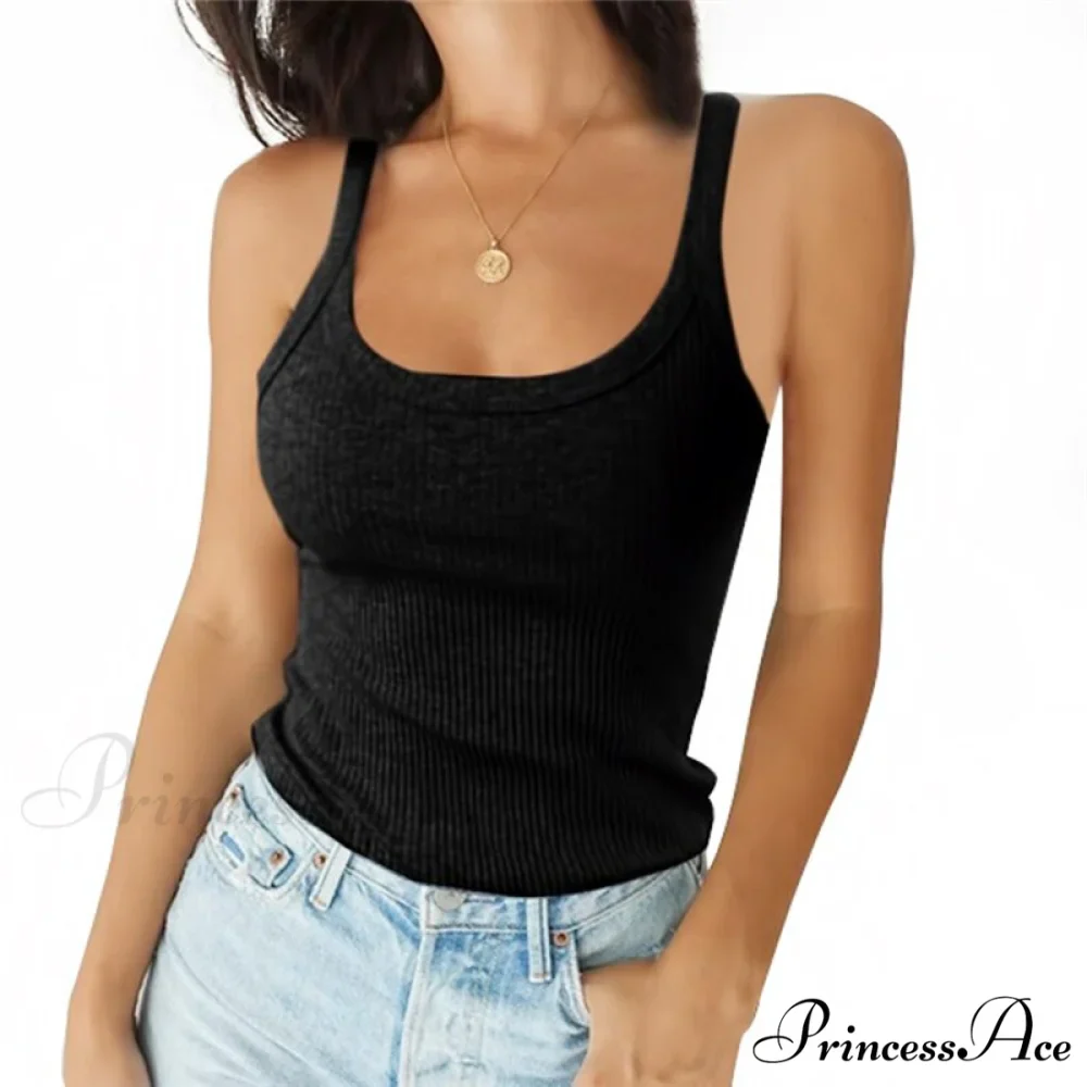 O Neck Knittrf Sleeveless Basic Top - Image 6