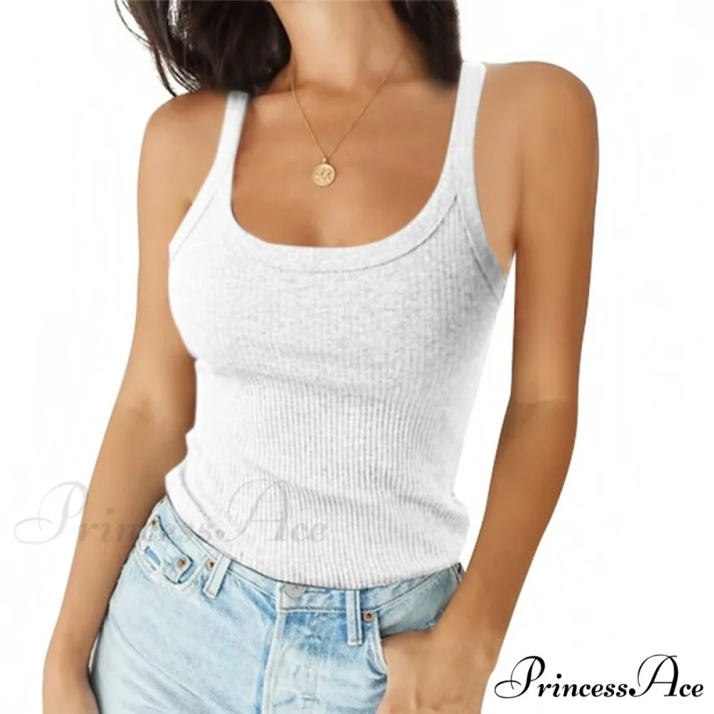 O Neck Knittrf Sleeveless Basic Top - Image 7