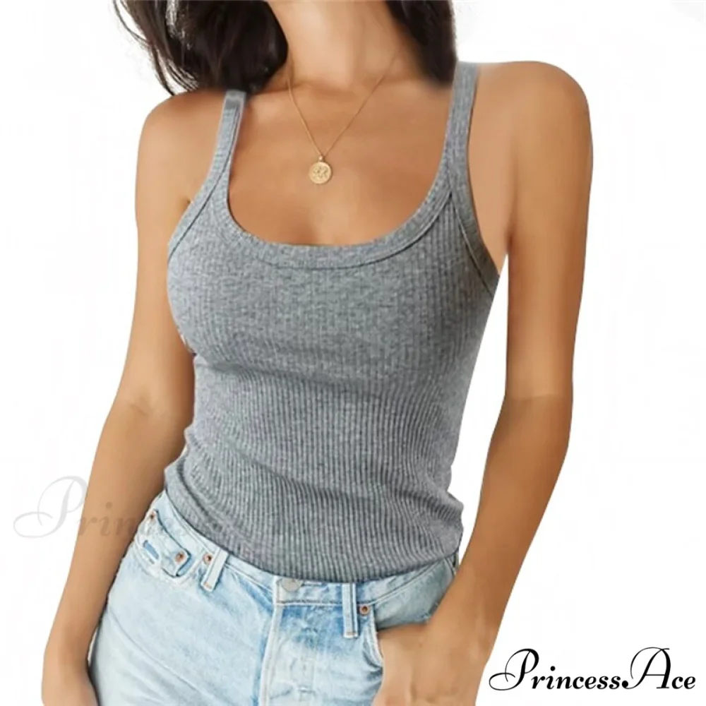 O Neck Knittrf Sleeveless Basic Top - Image 8