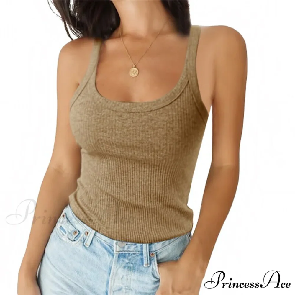 O Neck Knittrf Sleeveless Basic Top - Image 9
