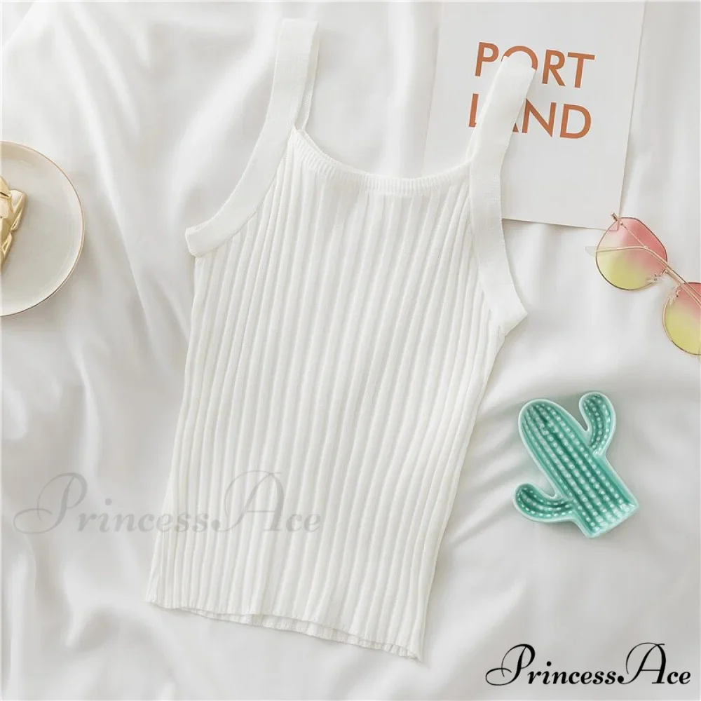 Halter Basic Sleeveless Knitted Crop Top - Image 5