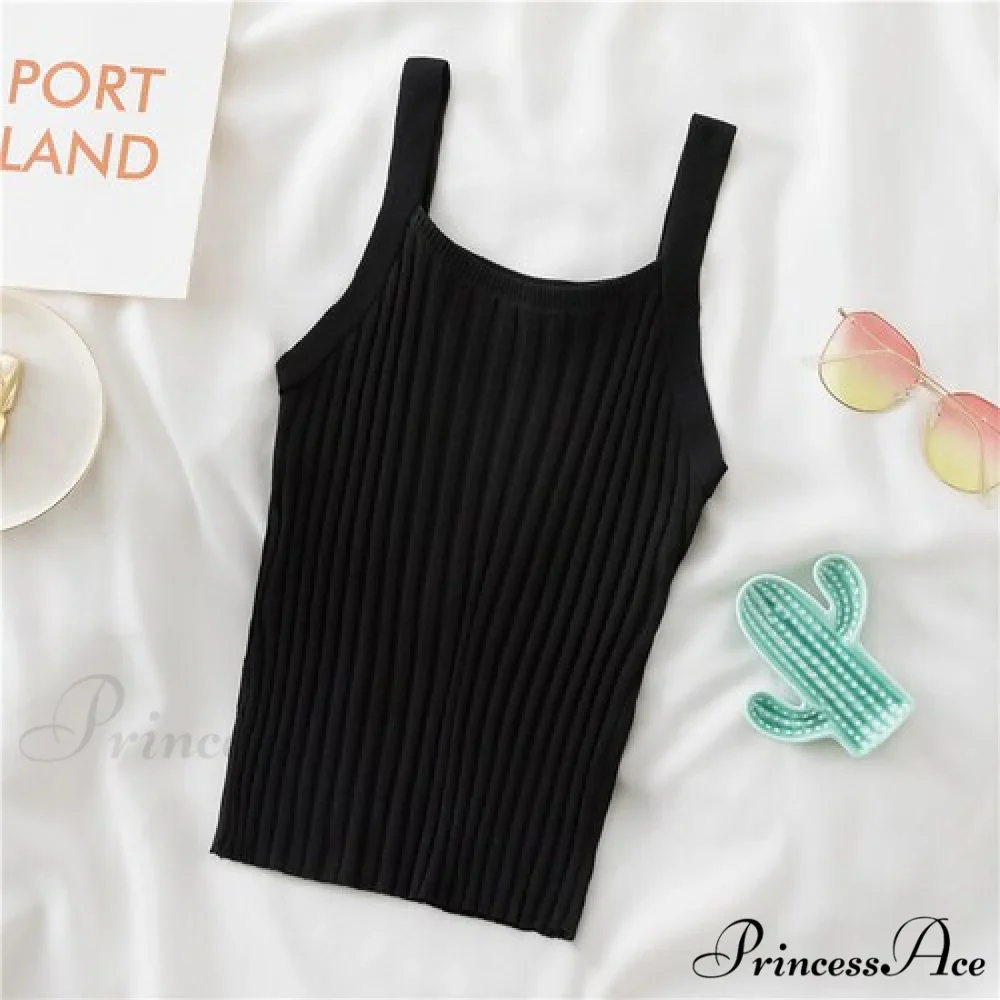 Halter Basic Sleeveless Knitted Crop Top - Image 7