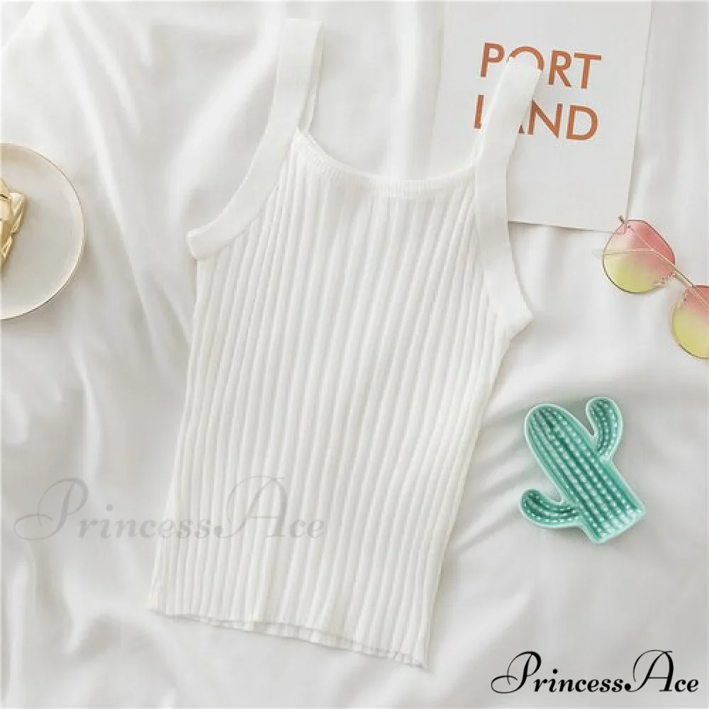 Halter Basic Sleeveless Knitted Crop Top - Image 9