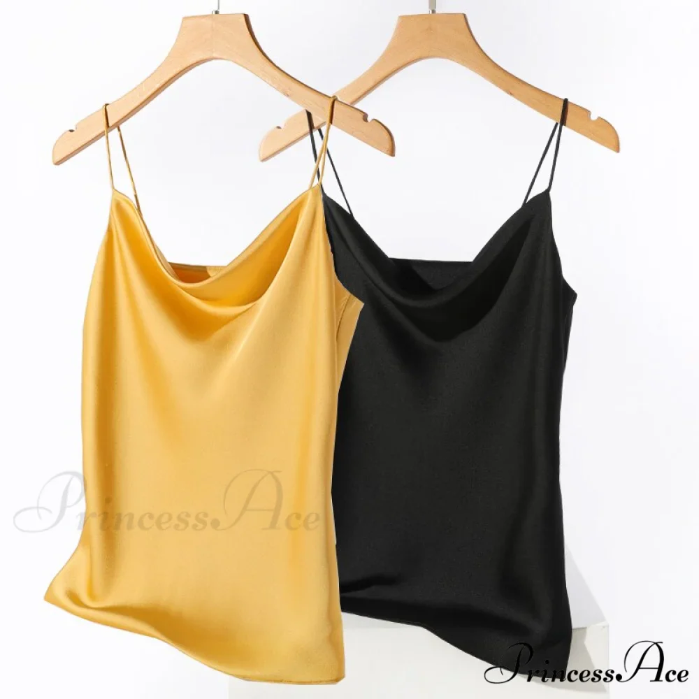 Satin Thin Wild Solid Camis - Image 11