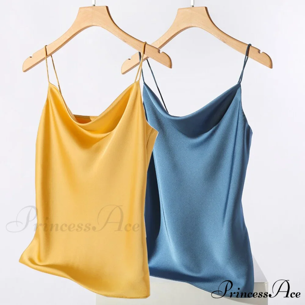 Satin Thin Wild Solid Camis - Image 13