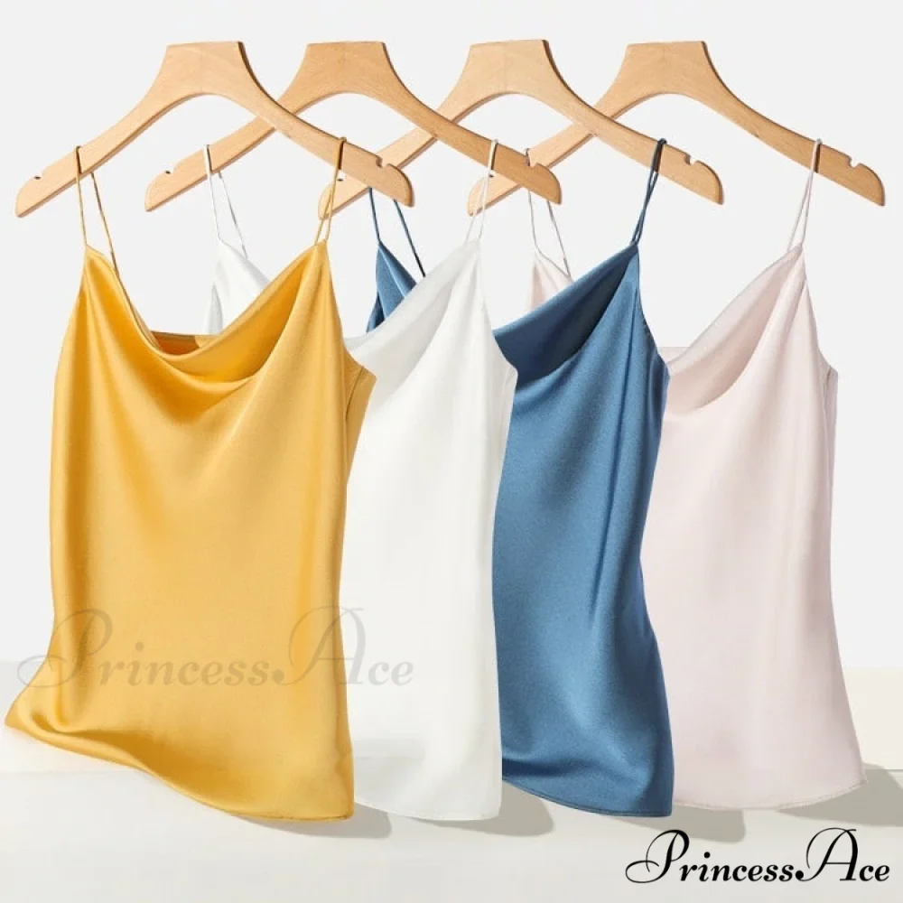 Satin Thin Wild Solid Camis - Image 2