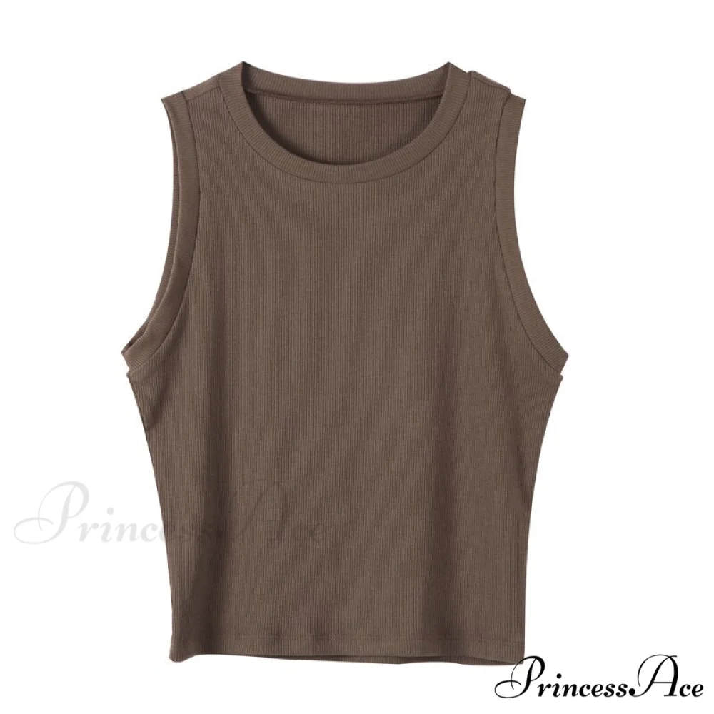 Knitted Ribbed Solid Vest - Image 4