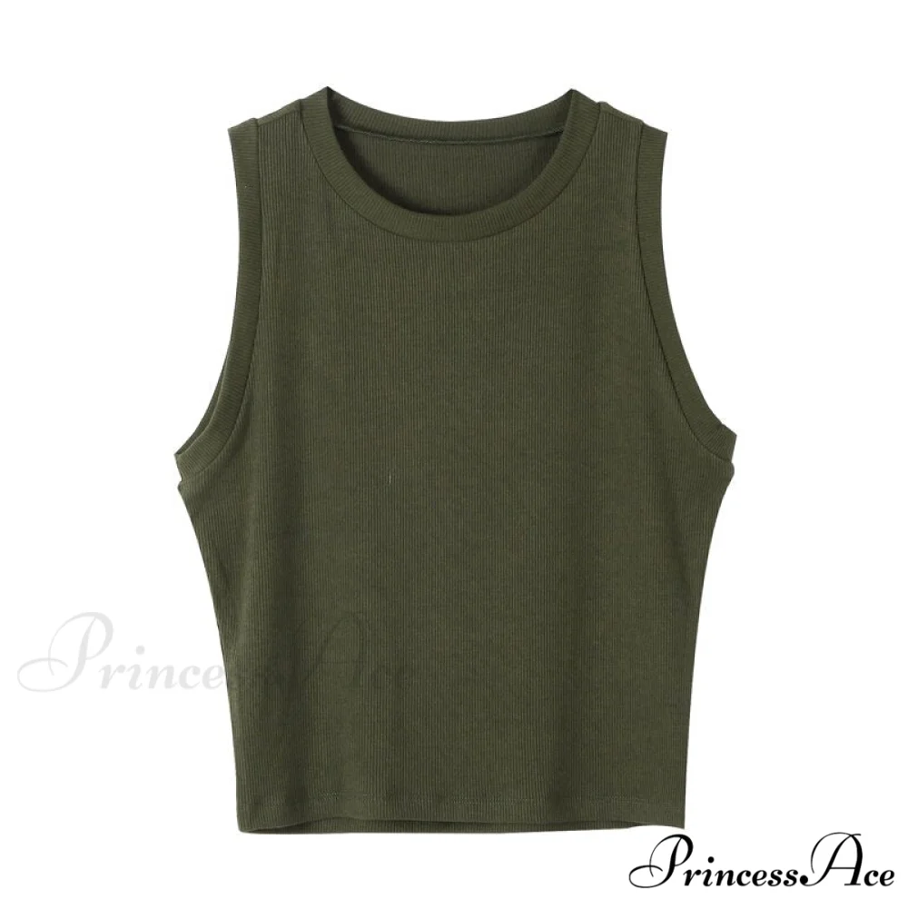 Knitted Ribbed Solid Vest - Image 5