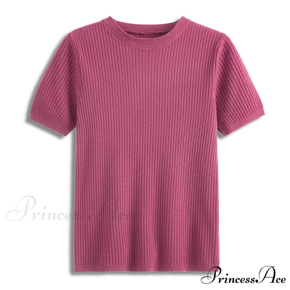 Knitted Short Sleeves Top - Image 10