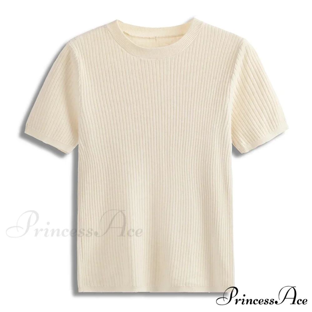 Knitted Short Sleeves Top - Image 2