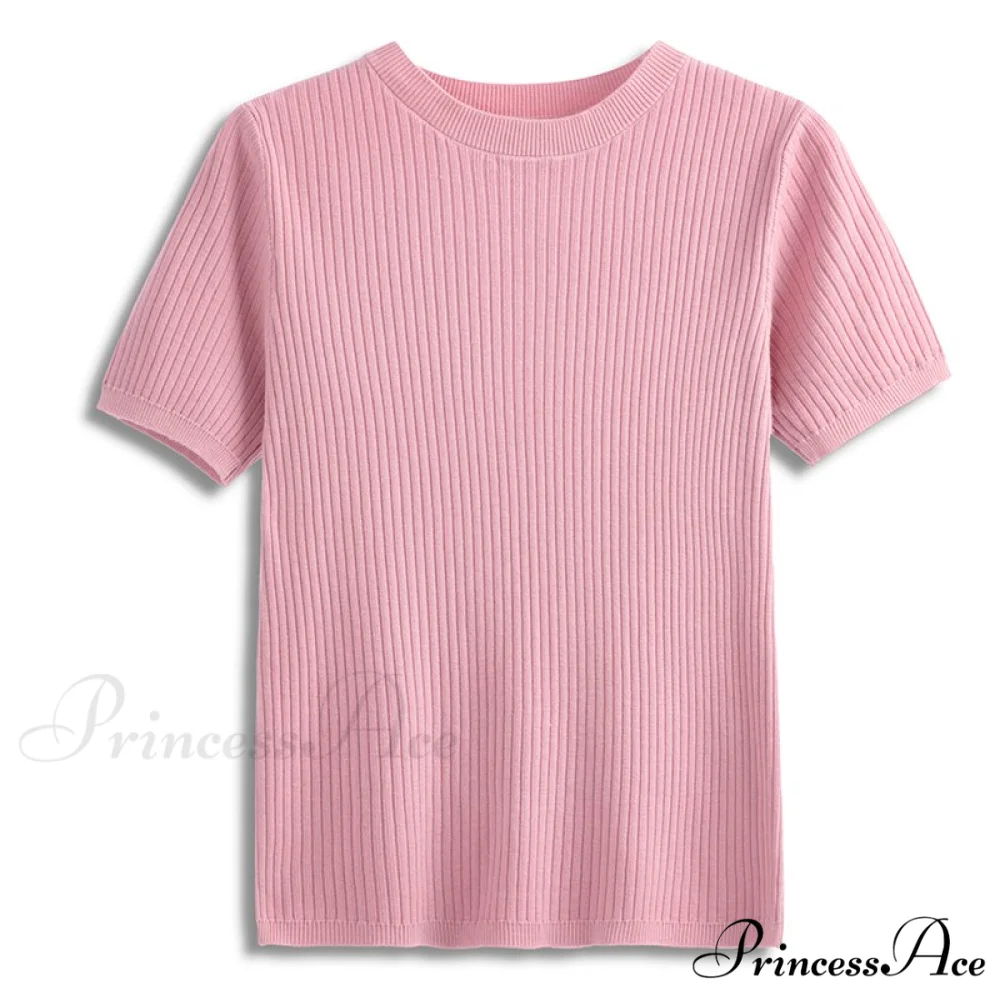 Knitted Short Sleeves Top - Image 4