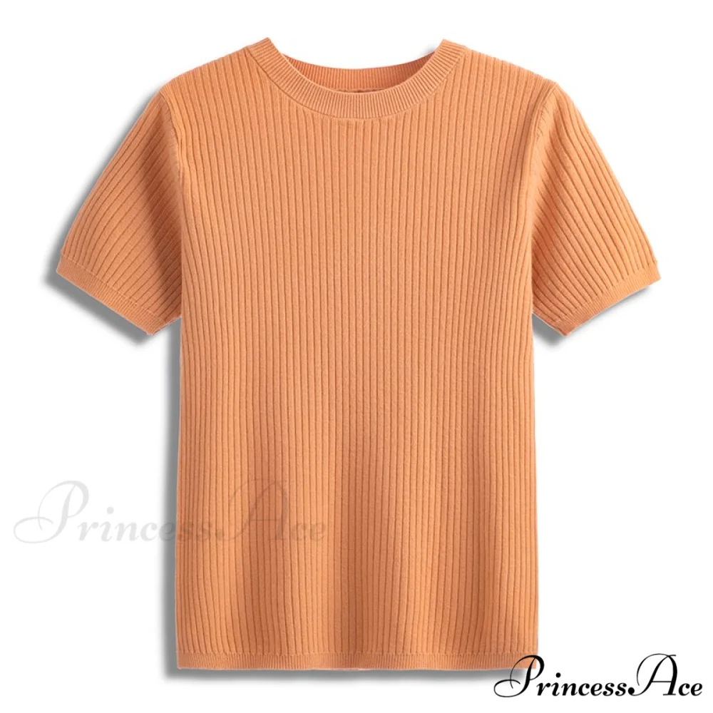 Knitted Short Sleeves Top - Image 5
